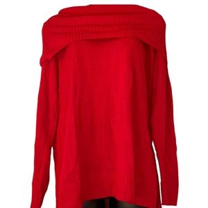 Crown&Ivy Red Shawl Sweaters